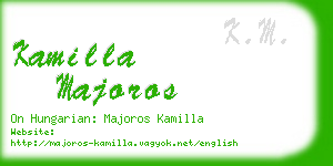 kamilla majoros business card